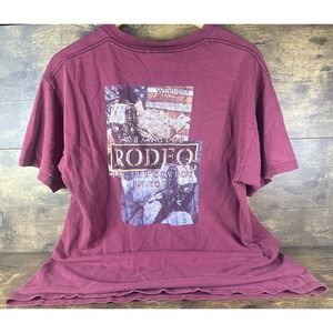 Vintage Wrangler Rodeo For The Cowboy In You Red T-Shirt Fast Shipping